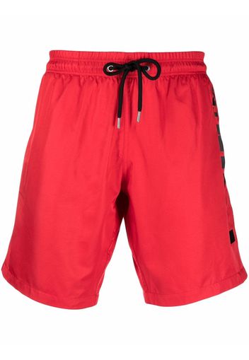 Philipp Plein logo-print swimming shorts - Rosso