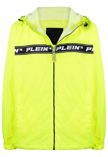 Philipp Plein logo-tape hooded lightweight jacket - Giallo