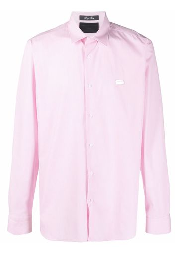 Philipp Plein Camicia a righe con stampa - Rosa