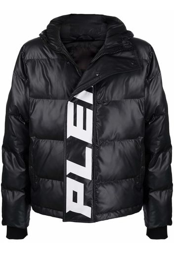 Philipp Plein logo-print hooded padded jacket - Nero