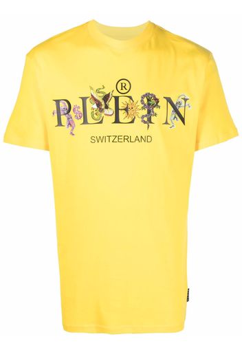 Philipp Plein logo-print cotton T-shirt - Giallo