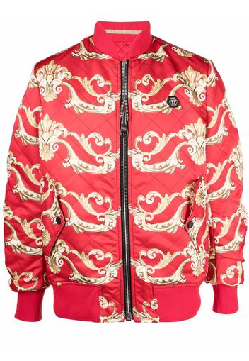 Philipp Plein Bomber con stampa - Rosso