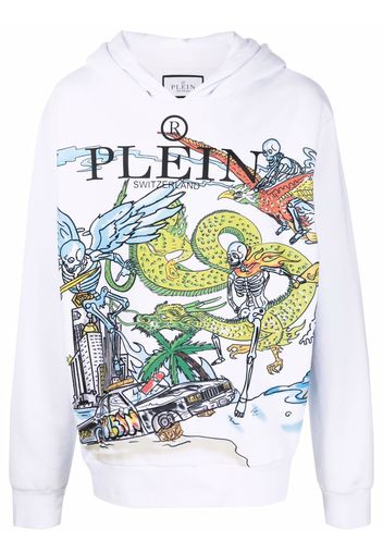 Philipp Plein Felpa con stampa - Bianco