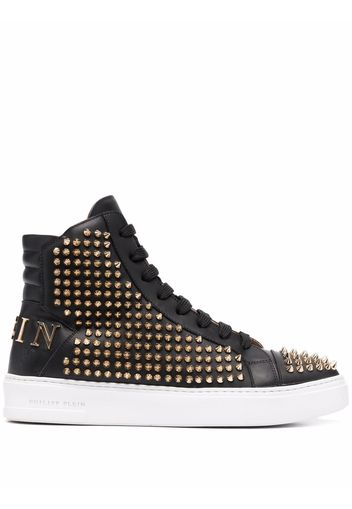 Philipp Plein Sneakers alte Brooches con borchie - Nero