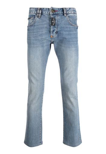 Philipp Plein Jeans skinny con ricamo - Blu