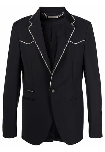 Philipp Plein Blazer Strass Gigolò aderente - Nero