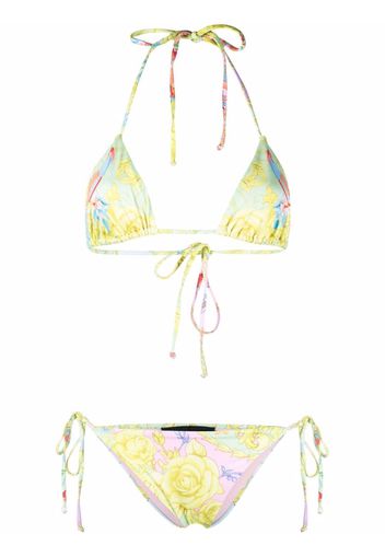 Philipp Plein Set bikini Barocco con stampa - Giallo