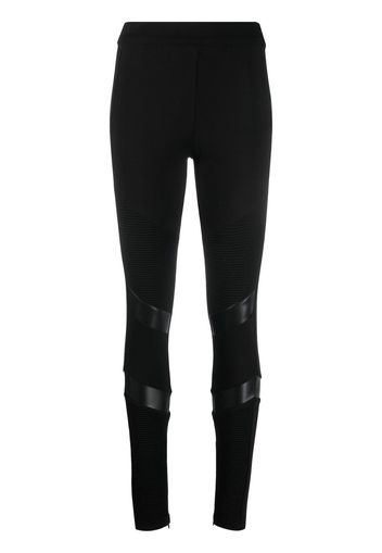 Philipp Plein Leggings con righe a contrasto - Nero