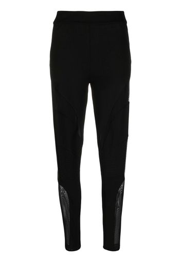 Philipp Plein Leggings con inserti semi trasparenti - Nero