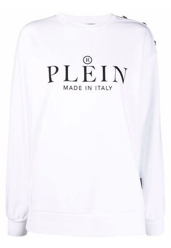 Philipp Plein logo-print crew neck sweatshirt - Bianco