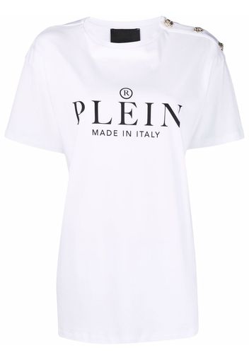 Philipp Plein logo-print short-sleeved T-shirt - Bianco