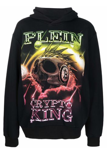 Philipp Plein Felpa con cappuccio Crypto King - Nero