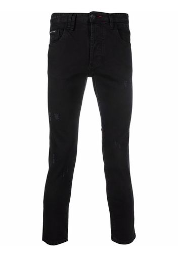 Philipp Plein embroidered-logo slim-fit jeans - Nero