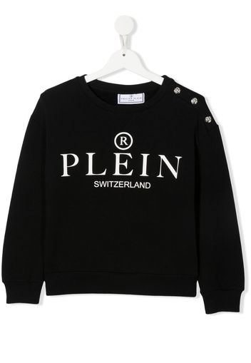 Philipp Plein Junior Felpa con stampa - Nero