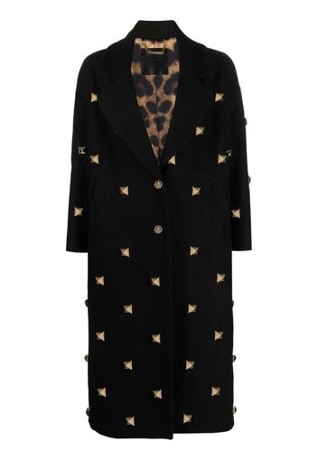 Philipp Plein Cappotto oversize con borchie - Nero