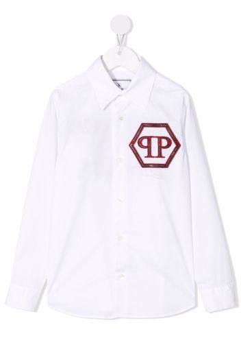 Philipp Plein Camicia con ricamo - Bianco