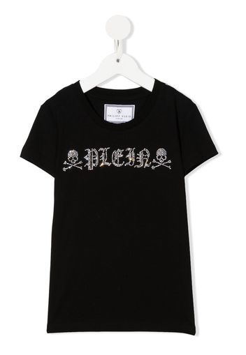 Philipp Plein Junior T-shirt con logo - Nero