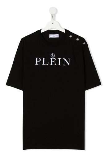 Philipp Plein Junior T-shirt girocollo con logo - Nero