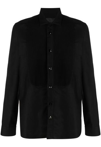 Philipp Plein Camicia con pettorina plissettata - Nero