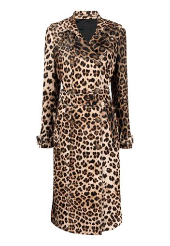 Philipp Plein Trench leopardato - Marrone