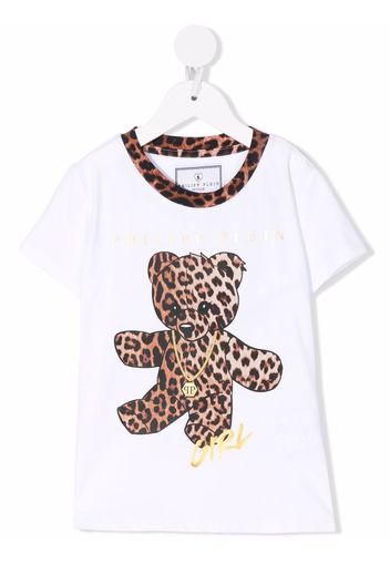 Philipp Plein Junior teddy-print T-shirt - Bianco