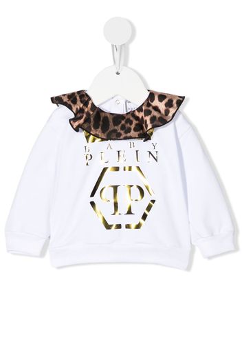 Philipp Plein Junior Camicia con ruches - Bianco