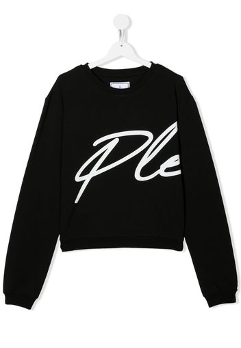 Philipp Plein Junior TEEN signature logo-print sweatshirt - Nero