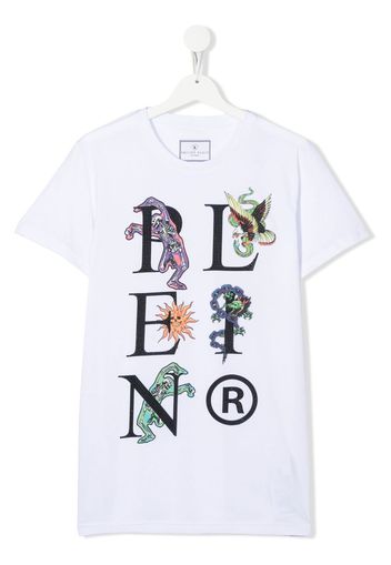 Philipp Plein Junior TEEN graphic logo-print T-shirt - Bianco