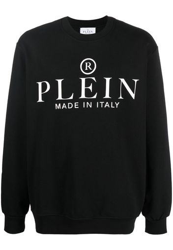 Philipp Plein logo-print crew neck sweatshirt - Nero