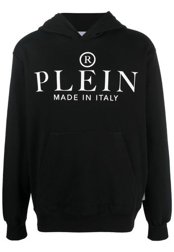 Philipp Plein logo-print pullover hoodie - Nero