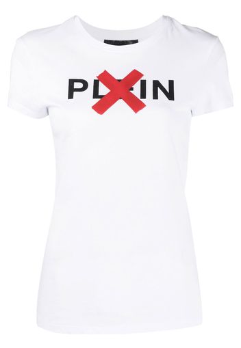 Philipp Plein logo-print cotton T-shirt - Bianco