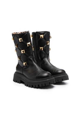 Philipp Plein Junior stud-embellished boots - Nero