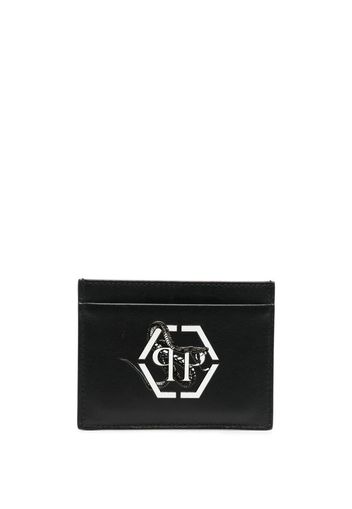 Philipp Plein French hexagon-print cardholder - Nero