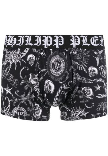 Philipp Plein graphic-print low-rise boxers - Nero