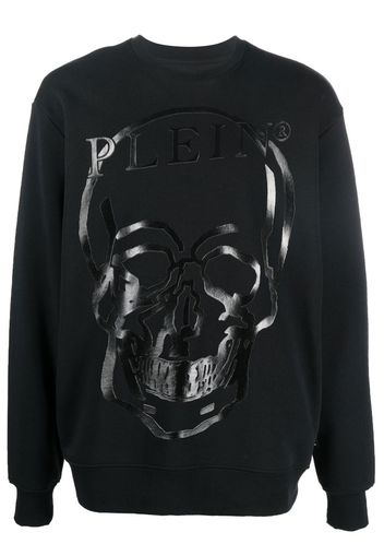 PHILIPP PLEIN Felpa girocollo con stampa - Nero