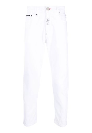 Philipp Plein straight-leg mid-rise jeans - Bianco