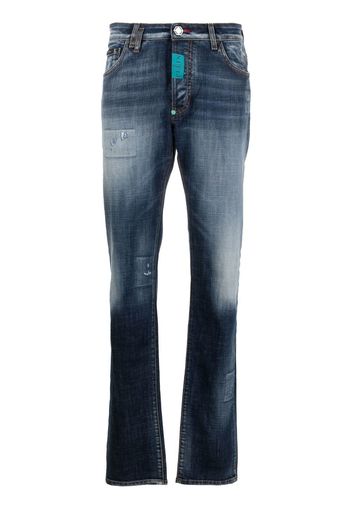 Philipp Plein Jeans slim Premium Hexagon - Blu