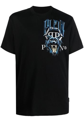 Philipp Plein logo print T-shirt - Nero