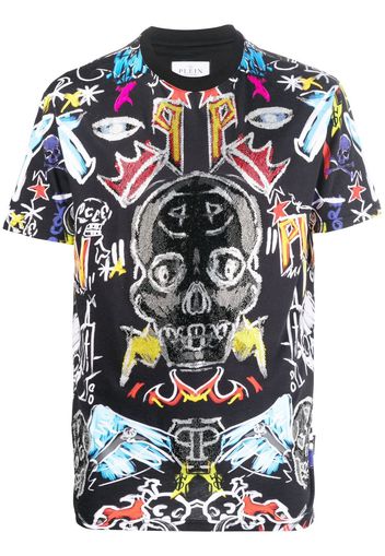 Philipp Plein graphic print T-shirt - Nero