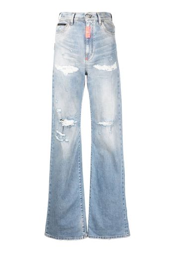 Philipp Plein Jeans con effetto vissuto - Blu