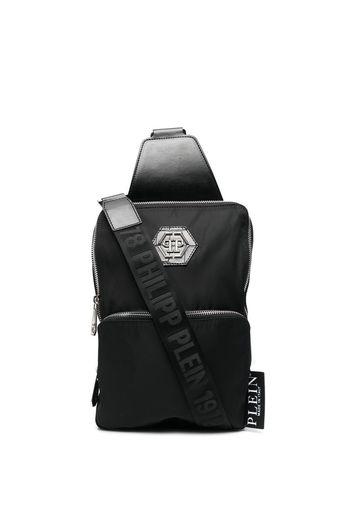 Philipp Plein Hexagon logo plaque shoulder bag - Nero