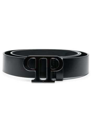 Philipp Plein logo-buckle leather belt - Nero