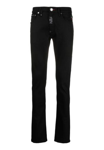 Philipp Plein Jeans slim Hexagon a vita media - Nero