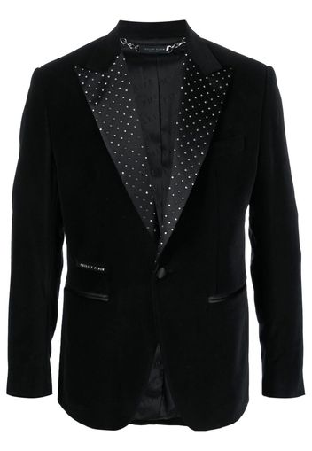 Philipp Plein single-breasted velvet blazer - Nero