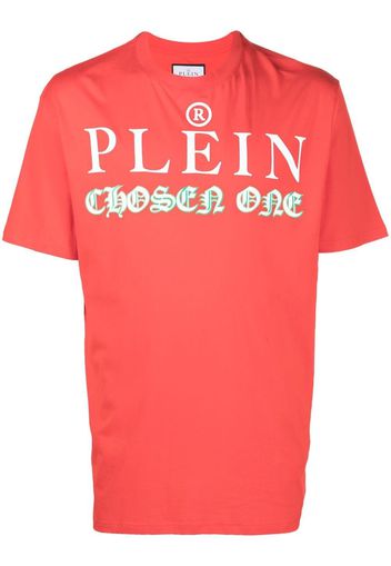 Philipp Plein logo-print detail T-shirt - Rosso