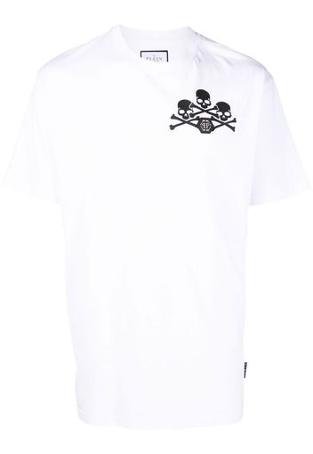 Philipp Plein skull-print detail T-shirt - Bianco