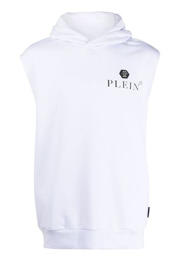 Philipp Plein Felpa smanicata con stampa - Bianco