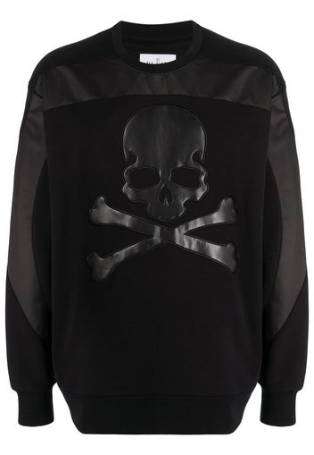 Philipp Plein panelled skull swearshirt - Nero