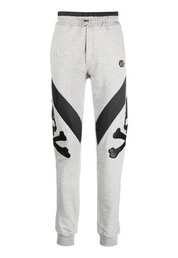 Philipp Plein Pantaloni sportivi con stampa - Grigio