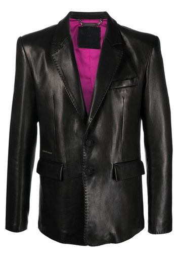Philipp Plein single-breasted leather blazer - Nero